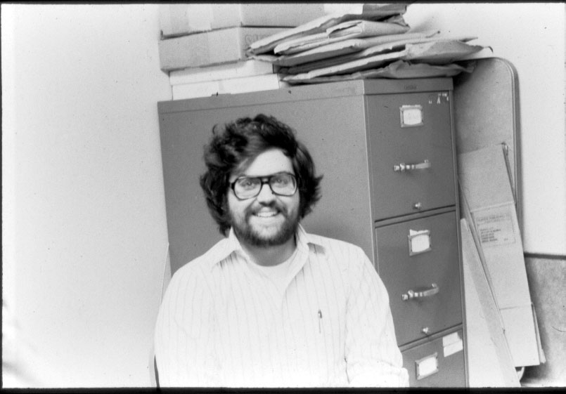 Mike in yearbook office at U of D.