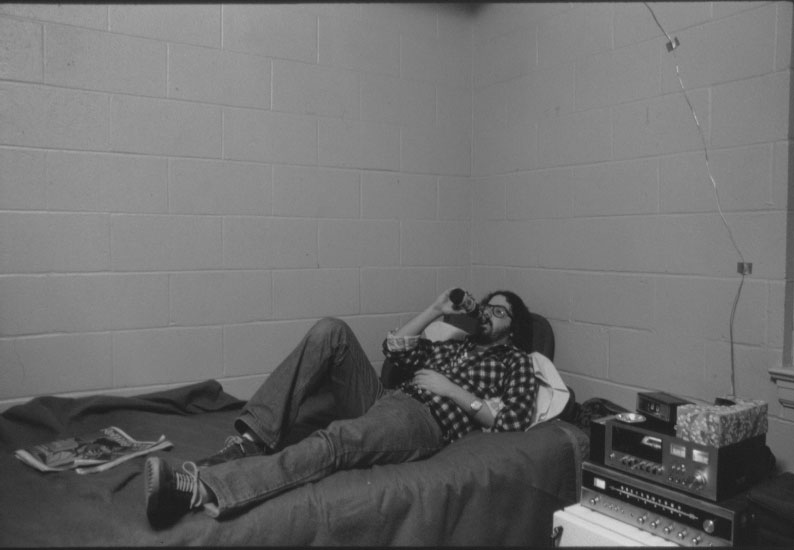 Reclining, drinking Dave.